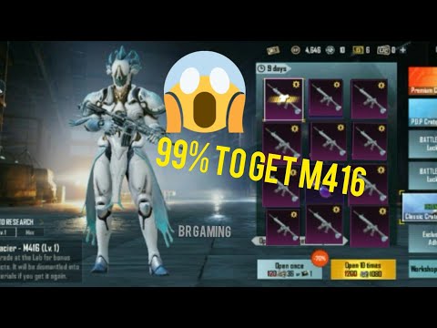 99% TO GET M416 GLACIER | BR AVENGER | # M4 GLACIER |#create opening |#bgmi