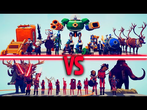 MEGA TRIBAL TEAM vs MEGA HOLIDAY | TABS - Totally Accurate Battle Simulator
