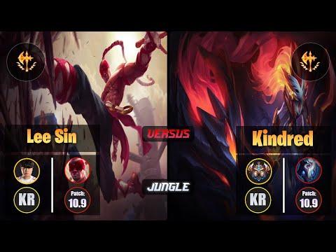 Clid LEE SIN (Jungle) [Conqueror] VS KINDRED - Challenger KR Patch 10.9