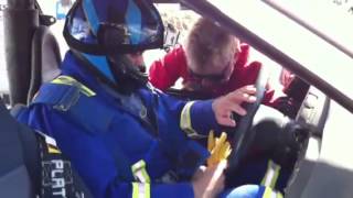 Blind Behind The Wheel Nelson preparing to get into his rac