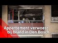 Van appartement in Den Bosch blijft weinig over na brand