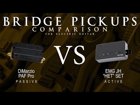 DiMarzio PAF PRO vs EMG JH HET SET - Bridge Guitar Pickup Comparison Tone Demo