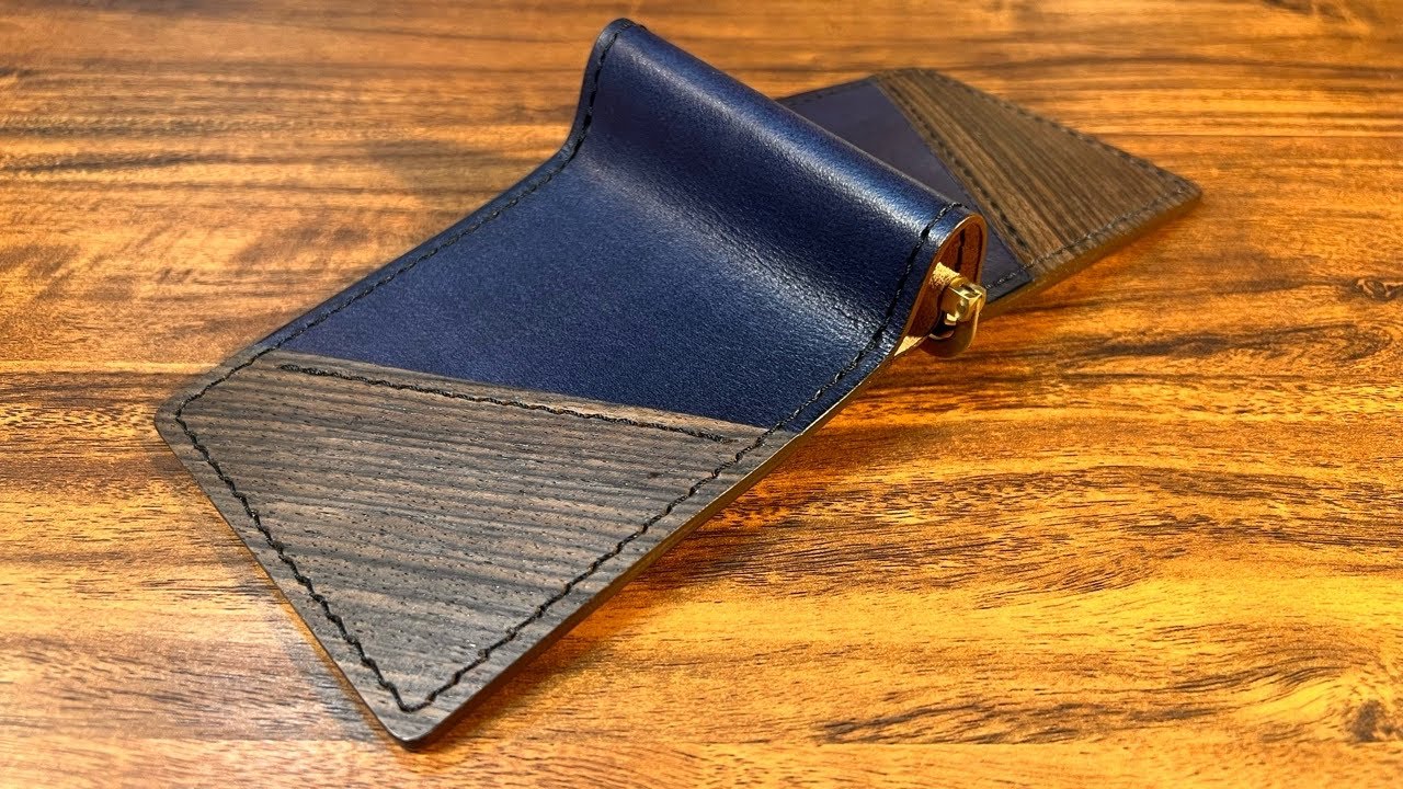 【Making】RoseWood Clip Wallet / Free Pattern / Haru Leather & Maju T works Collaboration