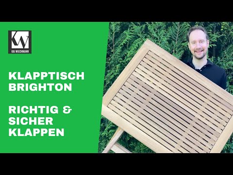 Teak Klapptisch Brighton sicher klappen