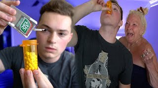 TIC TACS IN PILL BOTTLE PRANK! (ANGRY GRANDMOM)