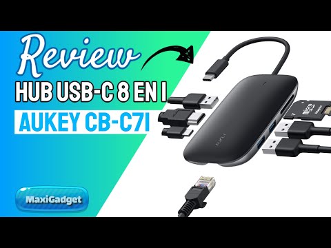 Aukey 8 Port USB 3.0 Type-C Hub CB-C71 Juodas video