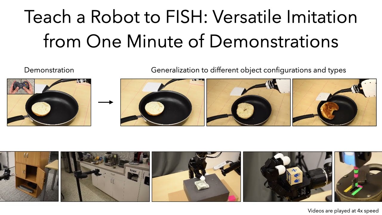 Teach a Robot to FISH: Versatile Imitation from One Minute of Demonstrations