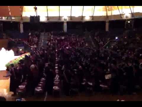 University of Central Lancashire - Msc Graduation: Hat throwing ceremony