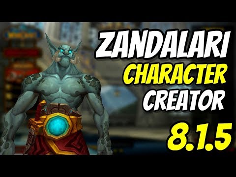 Zandalari Troll  Character Creation Allied Race | WoW 8.1.5 | World of Warcraft Battle for Azeroth
