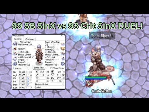 [Arcadia Online] Sonic Blow vs Crit Assassin Cross DUEL! Ragnarok Online #sinxduel