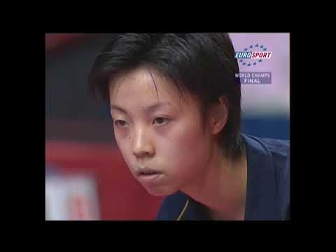 Table tennis Bercy 2003 Final  Zhang Yuing - Wnag Nan