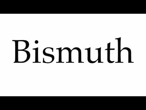 How to Pronounce Bismuth