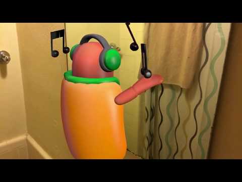 Dancing Hot Dog Funny MEME Dancing In The Mirror