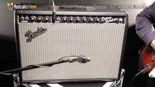 Video thumbnail for Fender Vintage Reissue '65 Deluxe Reverb Guitar Combo Amp by Musician's Friend