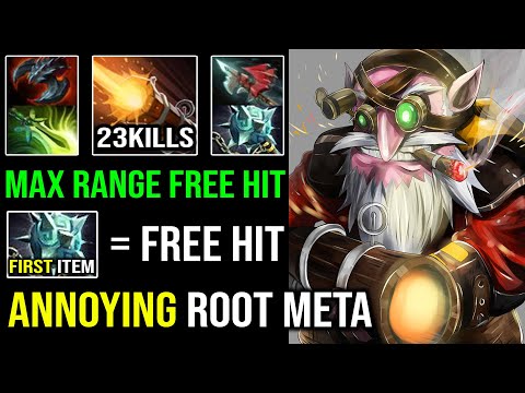 WTF 1st ITEM Gleipnir Annoying Root For Free Hit | EZ 23Kills Max Range Sniper 7.30c Dota 2