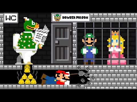 Mario Challenge Bowser Prison Escape rescue Luigi and Peach | Game Animation