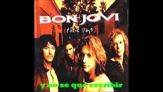 Bon Jovi - My guitar lies bleeding in my arms (subtitulado al español)