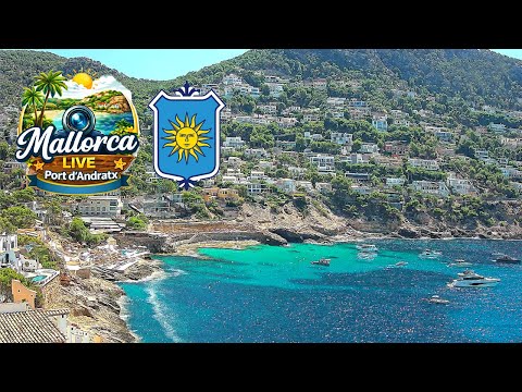🌞 Live Weather Cam Port d'Andratx / Cala Llamp |4K UHD #Livestream #Mallorca  #BeachClub #Weather