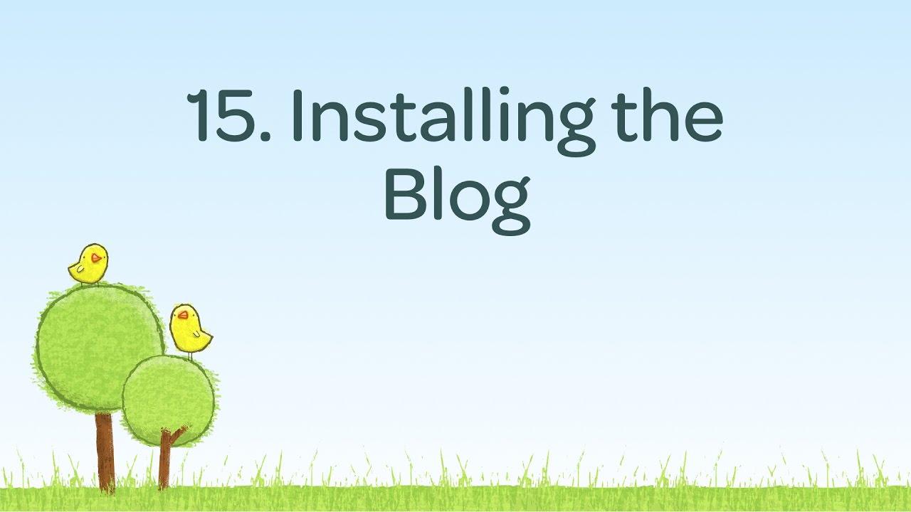 Installing the Blog