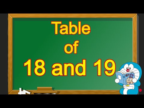 Table of 18 and 19 | Table of 18 | Table of 19 | 18 and 19 table | 18 aur 19 ka table | 18 19 Pahada