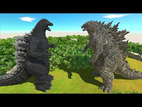 NEW UNIT | HEISEI GODZILLA TROPICAL FOREST DEATH RUN VS GHIDORAH - Animal Revolt Battle Simulator