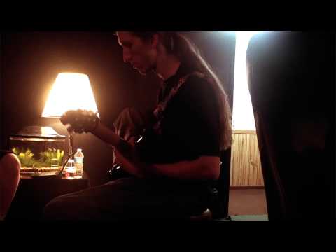 Darren Moon of Untold Legacy tracking guitars at T.V.R. Recording Studios in Rockford, IL.