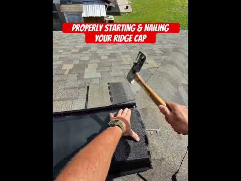 Properly starting and nailing your hip & ridge cap. #Roofing #RoofingDoneRight￼
