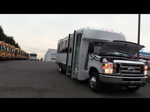 2017 Ford Elkhart 14 Passenger ADA + Interior Luggage Shuttle Bus - S55767