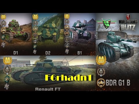 World of Tanks Blitz  - France Line Tier I-V GamePlay with Ace Mastery