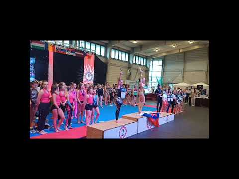 Reprezentantki PKS Piast Poniec podczas Mistrzostw Świata w Fitnessie Gimnastycznym w Budapeszcie