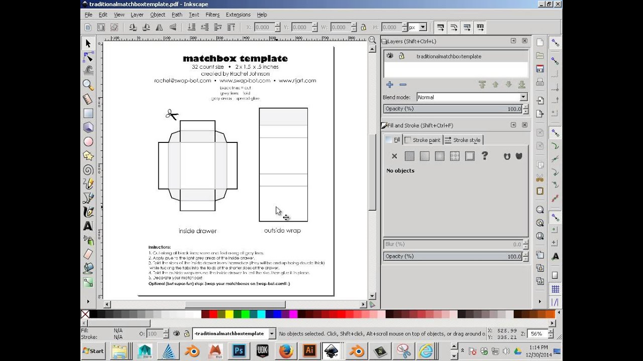 0201 Vector Tracing box template