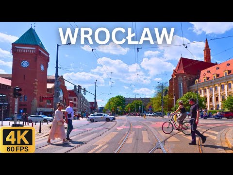 WROCŁAW Poland 🇵🇱 | City Driving Tour 4K 🚗 Charming Streets & Urban Views