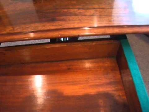 Victorian rosewood card table on stretcher ends