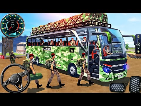 US Army Bus Driving Simulator Game - Army Transporting Military Squad Driving 3D - Android Gameplay