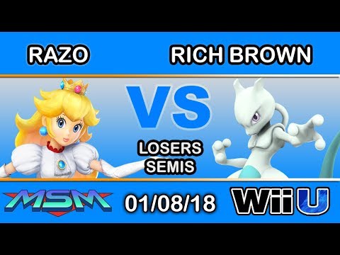 MSM 128 - tHB | Razo (Peach) Vs. Rich Brown (Mewtwo) Losers Semis - Smash 4