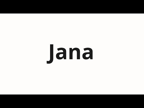 How to pronounce Jana | Яна (Yana in Russian)