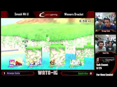 WATO-IG: Orange Soda [ZSS/Ness] vs Apple Box [Palutena/Sheik] - Smash Wii U Doubles