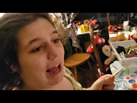 Severe Autism - Michelle in a VERY artistic mood! Painting and Drawing are her favorite pastimes!