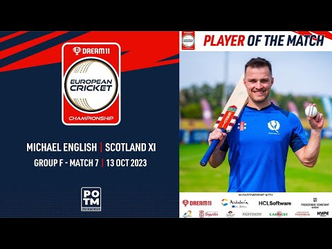 POTM: M.English - SCO-XI vs LUX | Highlights | Dream11 ECC23 | 13 Oct 2023 | ECC23.077