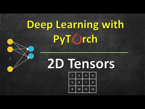 2D Tensors | Deep Learning with PyTorch