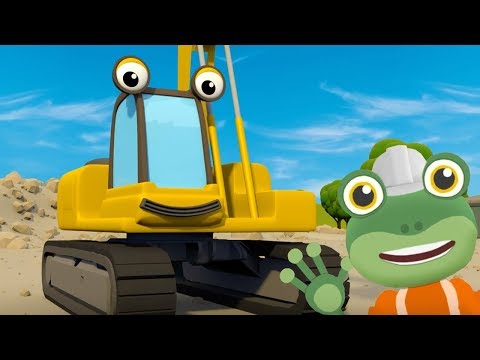 Excavator Song | Construction Vehicles For Kids | Kids Songs | Gecko's Garage