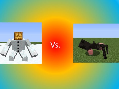Spider-Pig Vs Mutant Snow Golem I Minecraft Mob Battle I Mutant Beast