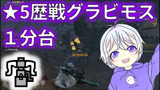 （アプデ後）★5歴戦グラビモス水ヘビィソロ1分台（装衣無し・武器復元スキル無し）【モンハンワイルズ】