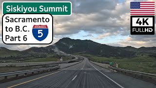 I-5 N: Siskiyou Summit (Yreka, CA to Talent, OR USA) (Sacramento to B.C. Part 6) | 4K Time Lapse