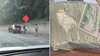 Highway to Money Heaven: Georgia Drivers Dodge Traffic for Flying Cash