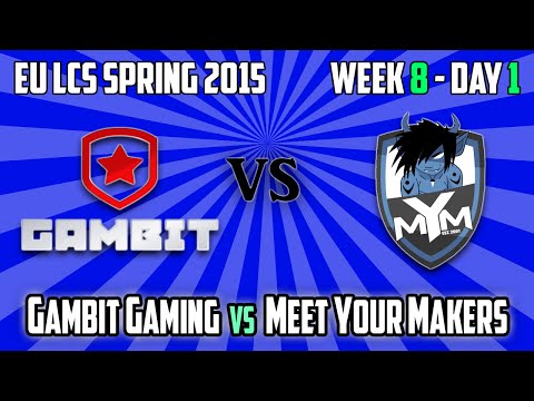 1. Gambit Gaming vs MeetYourMakers - Highlights - EU LCS Spring 2015 - W8D1