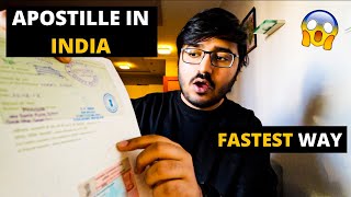 HOW TO GET YOUR DOCUMENTS APOSTILLE IN INDIA| FASTEST WAY 🚀|  APOSTILLE & ATTESTATION in India
