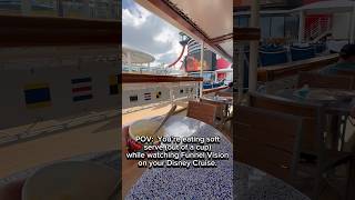 POV:  You’re eating softserve (out of a cup) while watching Funnel Vision on your #DisneyCruise.