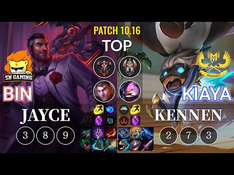 SN Bin Jayce vs GAM Kiaya Kennen Top - KR Patch 10.16