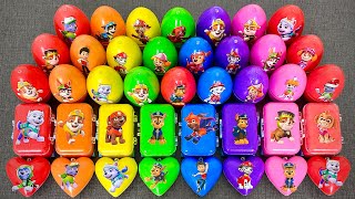Unboxing Paw Patrol Slime Eggs! Marshall, Ryder, Skye & Chase Hidden in Satisfying ASMR Slime & Clay